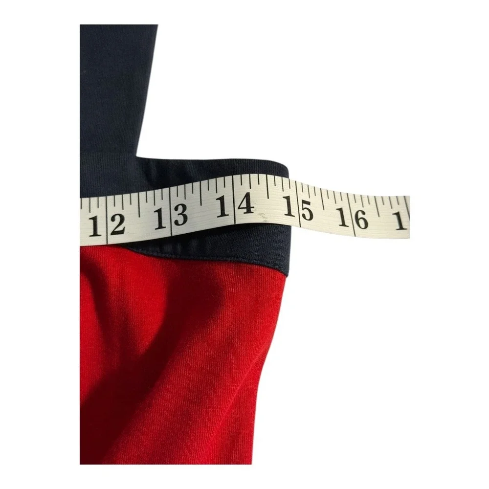 eShakti Red‎ Navy Nautical Button Strap A Line Dress Size 0